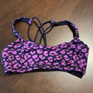 Pink and Navy Lululemon Sports Bra